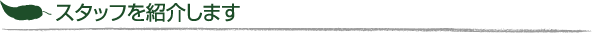 スタッフを紹介します